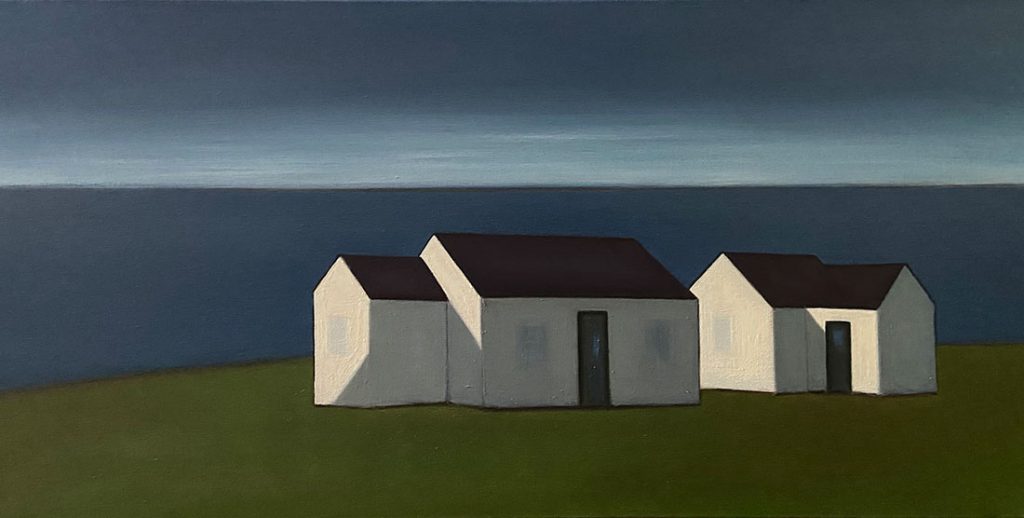 celine mcdonald, 2 structures, Oil on wood, 36 x 18 in., 2900.00
