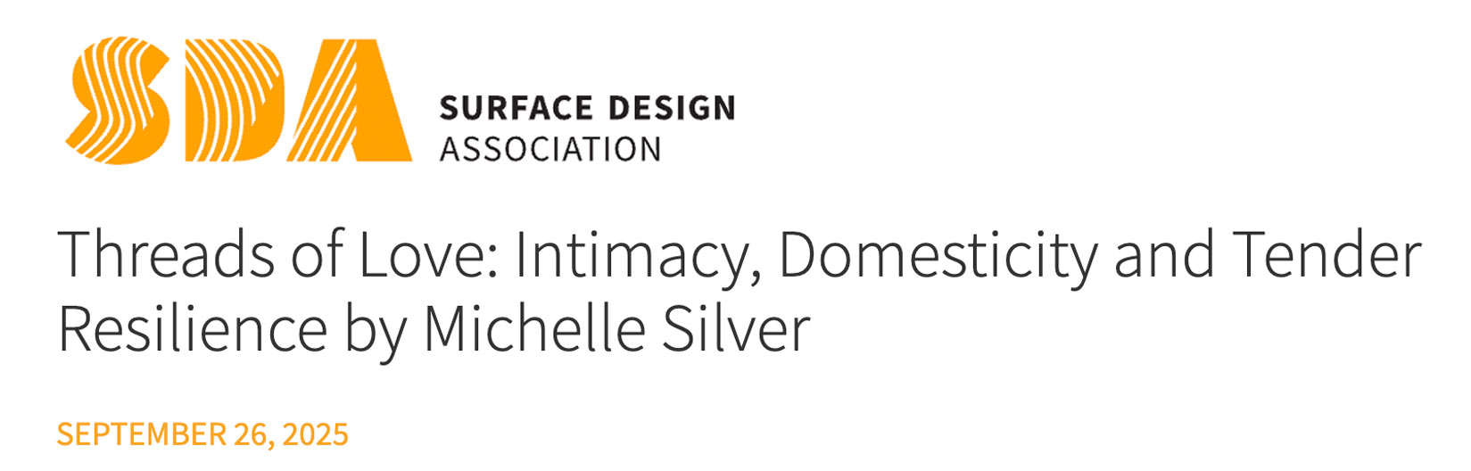 SDA article by Michelle Silver